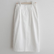 23S/S) Pintuck Cotton Long Skirt